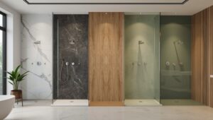 Duschrückwand Aluverbund Farben und Designs